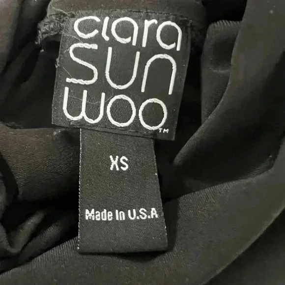 Clara Sun Woo Black Cold Shoulder Tunic Top - Picture 3 of 6